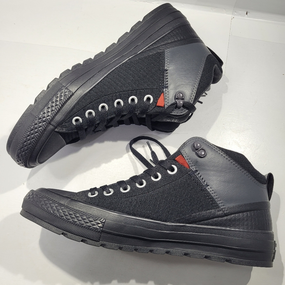 CONVERSE CHUCK TAYLOR ALL STAR UNISEX MID TOP STREET BOOT M10/W12 BLACK - Picture 10 of 13